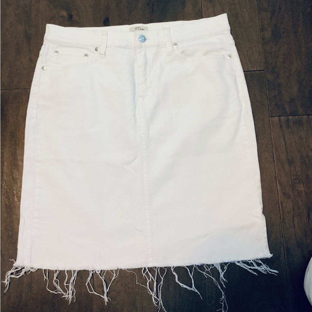 J. Crew Denim White Skirt. Sz. 30